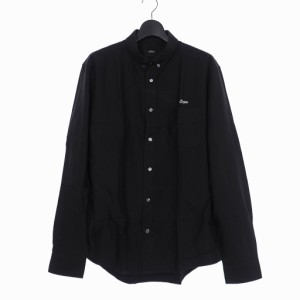 【中古】未使用品 スタンプド STAMPD Dope Oxford Shirt オーバーサイズ オックスフォードシャツ 刺繍 XL ブラック