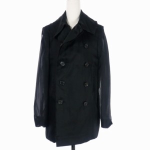 【中古】未使用品 メゾンマルジェラ Maison Margiela 白タグ 21SS オーガンジー ダブルブレスト ジャケット 36 黒