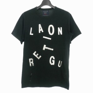 【中古】ヨウジヤマモト YOHJI YAMAMOTO レギュレーション Tシャツ ロゴ プリント 半袖 1 ブラック 黒 メンズ