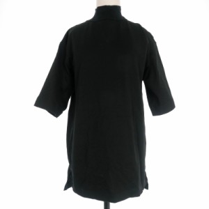 【中古】ユナイテッドトウキョウ UNITED TOKYO ギザコットン モックネックTシャツ カットソー 半袖 1 ブラック 黒