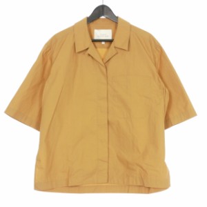 【中古】未使用品 スタジオ ニコルソン SUTADIO NICHOLSON STONE WASHED POPLIN オープンカラーシャツ ブラウス 半袖