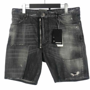 【中古】未使用品 ディースクエアード DSQUARED2 22SS MARINE SHORT デニムショートパンツ ショーツ ダメージ加工 48 