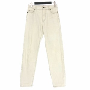 【中古】サンローラン パリ SAINT LAURENT PARIS RELAXED STRAIGHT-CUT デニムパンツ ジーンズ 26 ライトグレー