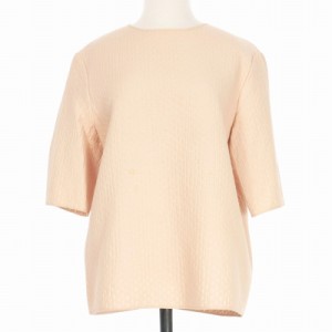 【中古】ステラマッカートニー STELLA McCARTNEY コットンシルク クルーネックシャツ ブラウス 半袖 40 ピンク