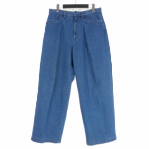 【中古】ファーラー FARAH One-tuck Wide Pants ワイドデニムパンツ ジーンズ 32/30 インディゴ FR0202-M4001 メンズ