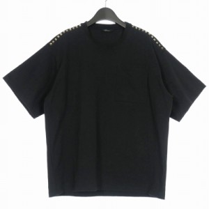 【中古】ヴァレンティノ ヴァレンチノ  VALENTINO ロックスタッズ ヘビーウェイト ポケットTシャツ カットソー L 