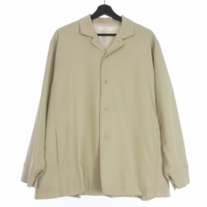 【中古】セヤ Seya. TAILORED SHIRT JACKET シャツジャケット ウール 長袖 M ライトグレー メンズ