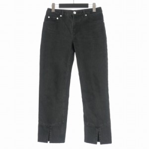 【中古】チノ CINOH 23SS DENIM FRONT SLIT PANTS デニムパンツ ジーンズ 24 ブラック 黒 C-DE-101 レディース