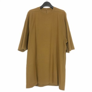 【中古】リックオウエンス Rick Owens 19SS クルーネックTシャツ カットソー 半袖 S ブラウン 茶 RU19S2269-JA