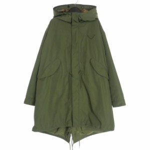 【中古】プラダ PRADA 23AW Re-Nylon ライナー付き モッズコート ジャケット S カーキ 緑 SGC569 国内正規 メンズ