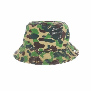 【中古】未使用品 アベイシングエイプ A BATHING APE × セントマイケル SAINT MICHAEL 24SS AP_BUCKET HAT/ST APE