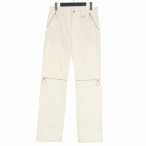 【中古】ジョンローレンスサリバン RIGID DENIM ZIPPED PANTS デニムパンツ ジーンズ 44 ホワイト 白 2A006-0319-34