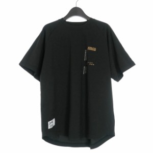 【中古】デンハム DENHAM × ATHLETA ATDH SALVADOR SS TEE Tシャツ カットソー 半袖 S ブラック 黒 メンズ