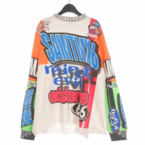 【中古】セントマイケル SAINT MICHAEL 23SS MOTOCLOSS LS TEE 長袖Tシャツ カットソー O/S ホワイト SM-S23-0000-037