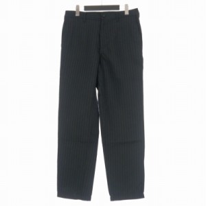 【中古】コムデギャルソンオム COMME des GARCONS HOMME ストライプ テーパードパンツ スラックス S ブラック/ブルー