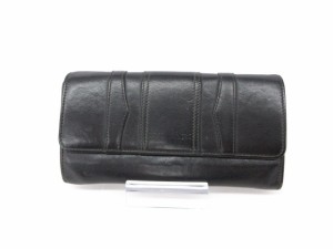 【中古】ブルガリ BVLGARI 長財布 レザー 黒 ブラック 33772 btm レディース