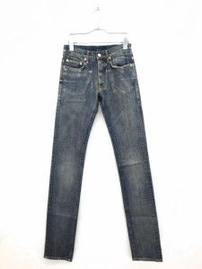 【中古】ディオールオム Dior HOMME パンツ デニム ペイント加工 USED加工 26 青 国内正規 btm メンズ