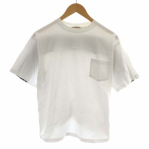 【中古】ビームスライツ BEAMS Lights カラースキーム バックリブ Tシャツ カットソー 半袖 S 白