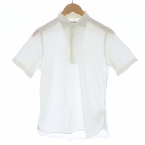 【中古】ギローバー GUY ROVER ビームス BEAMS カノコワンピースカラーポロシャツ 半袖 M 白 ホワイト /SI49 メンズ