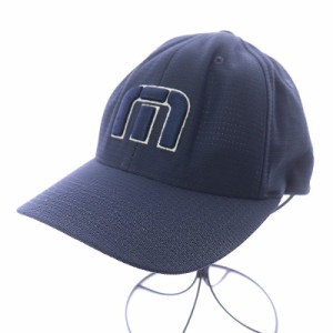 【中古】フレックスフィット FLEXFIT キャップ 野球帽 帽子 ロゴ刺繍 SM 紺 ネイビー /UY23 メンズ