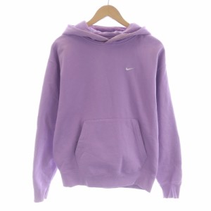 【中古】 NIKE AS M NRG SOLOSWSH HOODIE FLC URBAN プルオーバーパーカー スウェット 長袖 S 紫 白 DA0316-563 /SI52