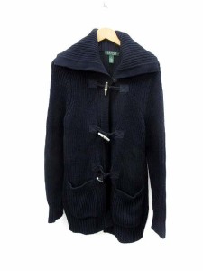 【中古】ローレンラルフローレン LAUREN RALPH LAUREN ニット ダッフル カーディガン ロング S 紺 /YH7 レディース