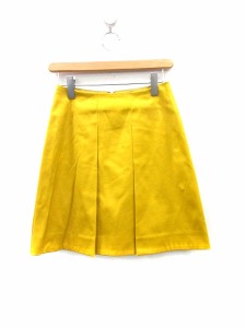 【中古】アナイ ANAYI スカート フレア ひざ丈 36 黄色 /KS28  レディース