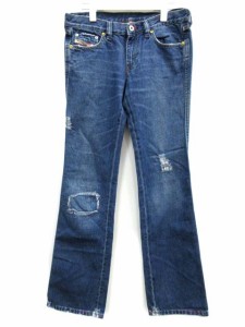 【中古】ディーゼル DIESEL パンツ デニム ジーンズ ブーツカット ZINK 27 青 /DT ■CAキ5 レディース