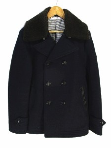 【中古】デラックス Deluxe CLOTHING Pコート ジャケット 紺 ネイビー S メンズ
