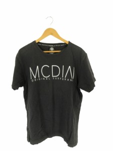 【中古】M・C・D M・C・D Tシャツ 半袖 クルーネック ロゴプリント 黒 XL QQQ メンズ