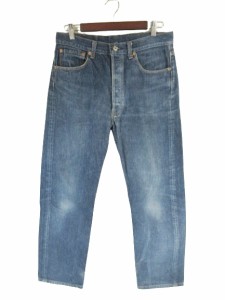 【中古】リーバイス Levi's デニム ジーンズ ボタンフライ ロング丈 綿 米国製 501-0000 インディゴ sizeW34 L36 QQQ メンズ