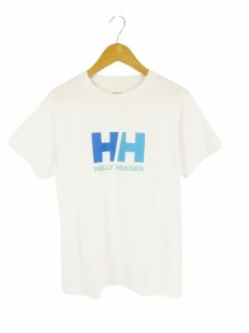 【中古】ヘリーハンセン HELLY HANSEN Tシャツ 丸首 半袖 文字 ロゴ 白ブルー グリーン WM  QQQ メンズ