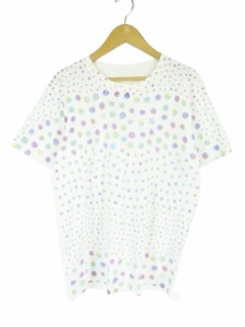 【中古】グラニフ graniph クルーネック Tシャツ 半袖 水玉 ホワイト Sサイズ QQQ メンズ