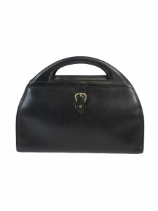 【中古】アイグナー AIGNER ハンドバッグ 無地 シンプル ファスナー 黒 QQQ レディース