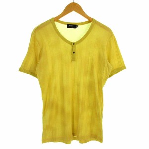 【中古】エポカ ウォモ EPOCA UOMO Tシャツ 半袖 コットン 黄色 48 メンズ