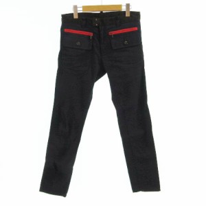 【中古】未使用品 DSQUARED2 ジーンズ デニム ブッシュパンツ コーデュロイ切替え イタリア製 インディゴ 紺 茶 44