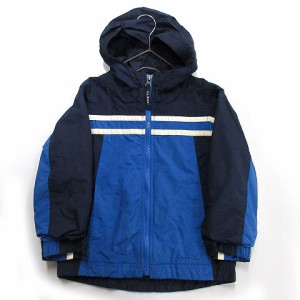 【中古】エルエルビーン L.L.BEAN ジャケット マウンテンパーカー ナイロン ネイビー 紺 青 白 4T キッズ