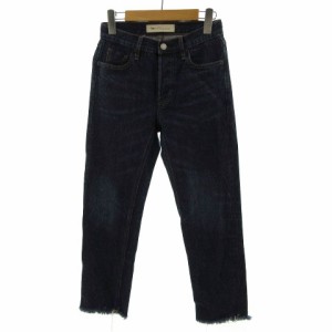 【中古】ギャップ GAP VINTAGE STRAIGHT ジーンズ デニム カットオフ ボタンフライ インディゴ ブルー 23 レディース