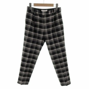 美品】 PT01 グレー×紫色チェックパンツ Size46
