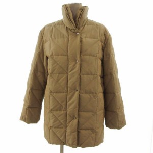 【中古】サンヨーコート SANYO COAT ダウンコート アウター スタンドカラー ジップアップ ダウン80％ ベージュ 9