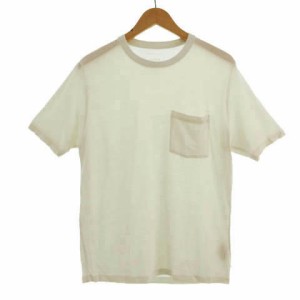 【中古】ユナイテッドトウキョウ UNITED TOKYO Tシャツ ニット 胸ポケ 半袖 丸首 日本製 アイボリー 1 メンズ