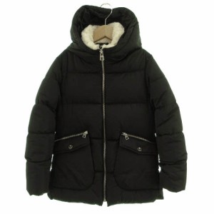 【中古】ザラ ZARA Girls ジャケット ダウンジャケット フーディー ファー グレーダックダウン ブラック 黒 10 キッズ