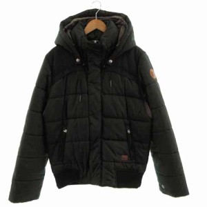 【中古】ジースターロウ G-Star RAW ジャケット アウター スタンドカラー フーディー 切替え 中綿入りブラック 黒 L