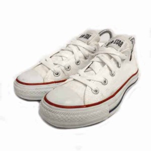 【中古】コンバース CONVERSE スニーカー オールスター ローカット キャンバス ホワイト 白 23 レディース