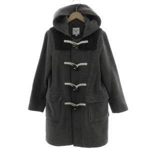 【中古】ユニクロ UNIQLO JWアンダーソン JWANDERSON コート ダッフルコート ウール混 配色 グレー M レディース