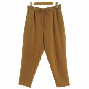 【中古】ザラ ZARA パンツ イージーパンツ テーパード タック ウエストゴム ストレッチ ブラウン系 茶系 M レディース