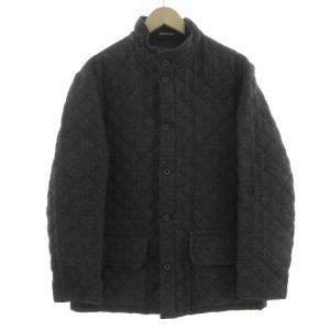 【中古】トラディショナルウェザーウェア ジャケット キルティング スコットランド製 中綿入り 起毛 ウール グレー 38