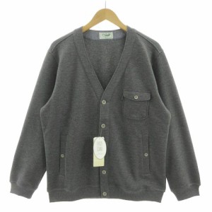 【中古】未使用品 クロコダイル CROCODILE ジャケット 1602-25206 V襟 ノーカラー 裏起毛 グレー L メンズ