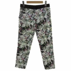 【中古】ザラウーマン ZARA WOMAN パンツ スリム ストレッチ コットン混 花柄 マルチカラー XS レディース