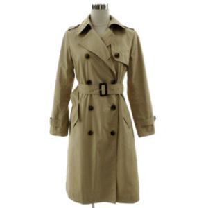 ef-de エフデ スプリングコート ベルト付き 裏地花柄 ピンクベージュ